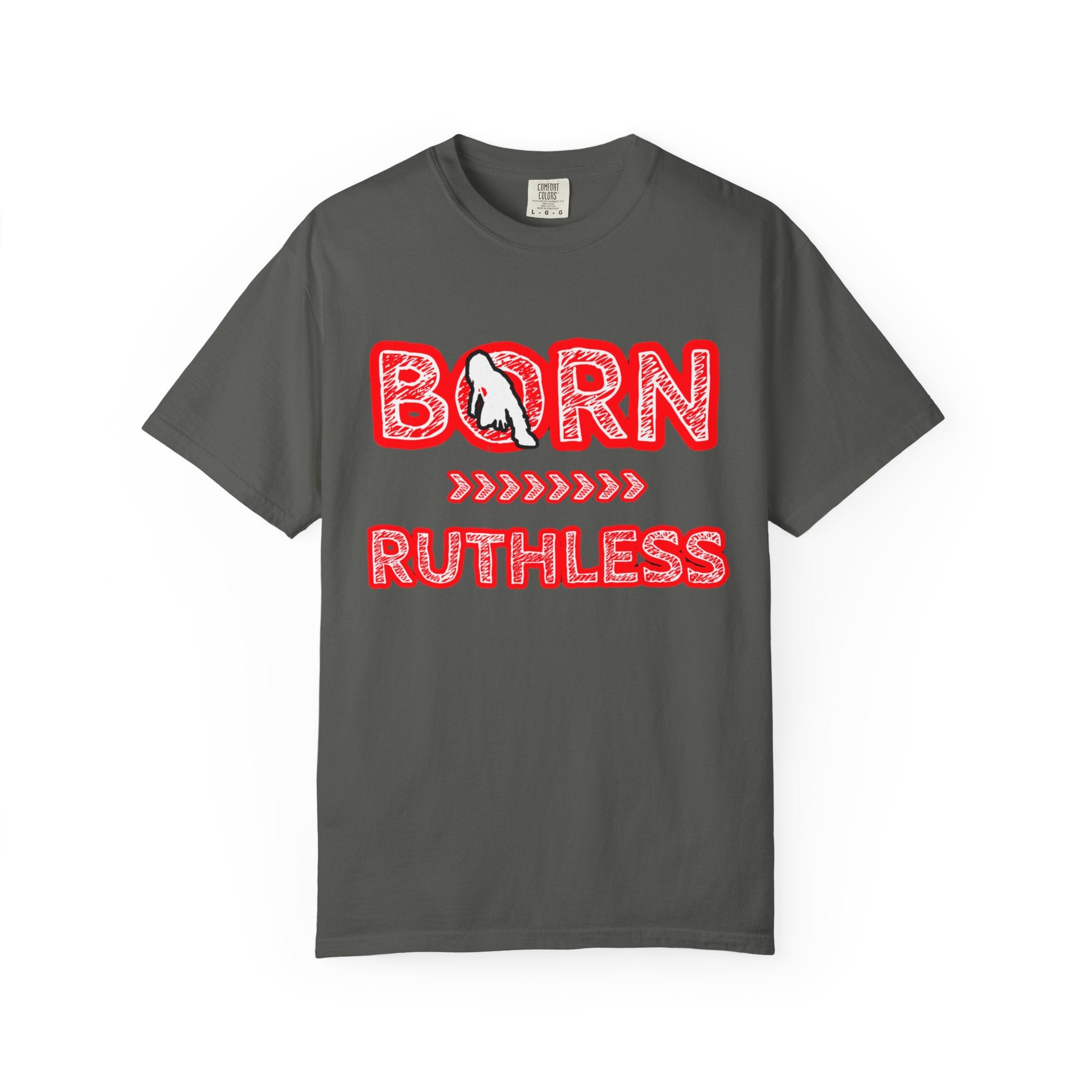 Born Ruthless T-Shirt — Graphic White Tee with 'Born Ruthless' & TheOgFinalBoss Logo