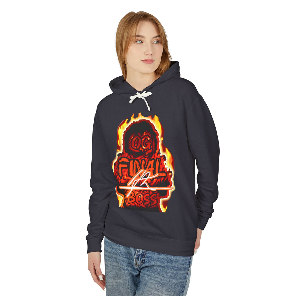 OG Final Boss Hoodie — Flame Orange - graphic Pullover