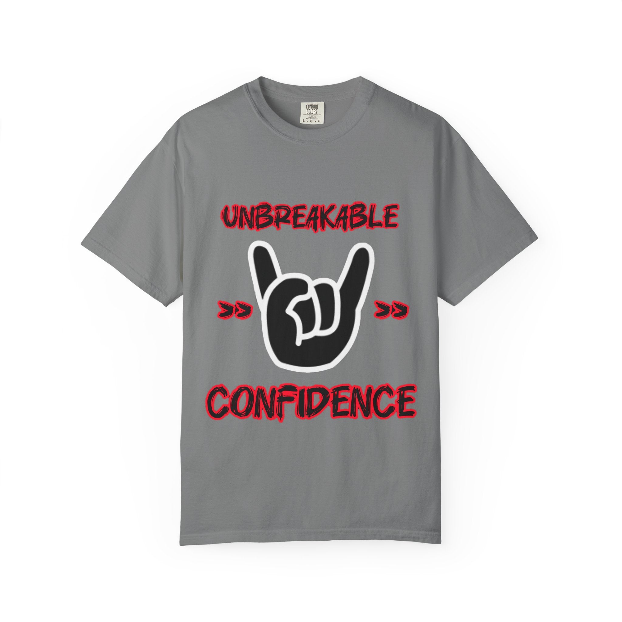Unbreakable Confidence T-Shirt — Rock Hand Sign Graphic Tee