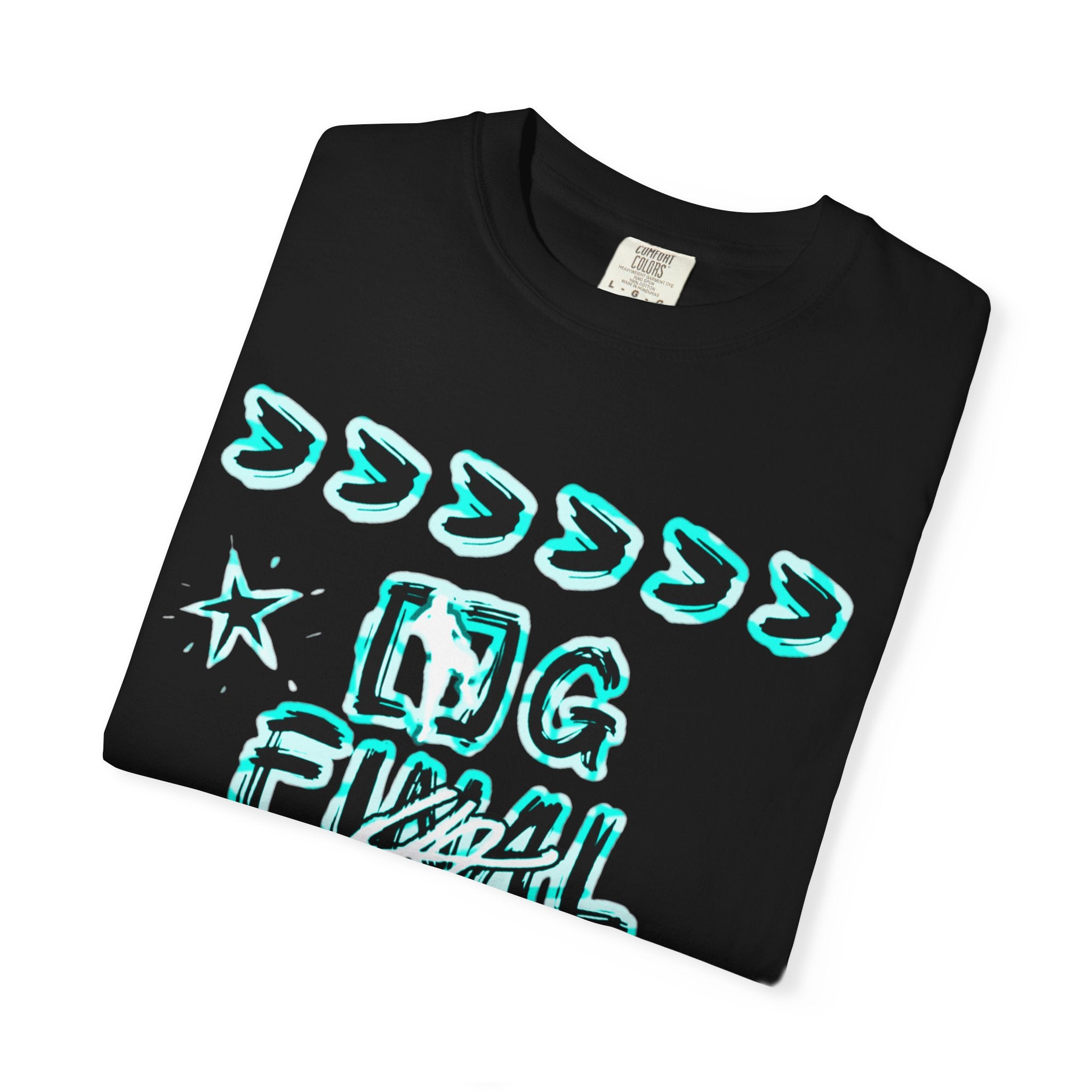 OG Final Boss Graphic Cyan star designed T-shirt - Streetwear