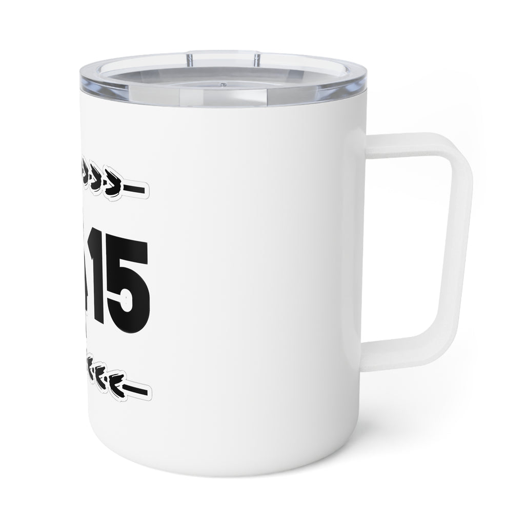 10oz Insulated Coffee Mug — Target Silhouette 11:15 Design