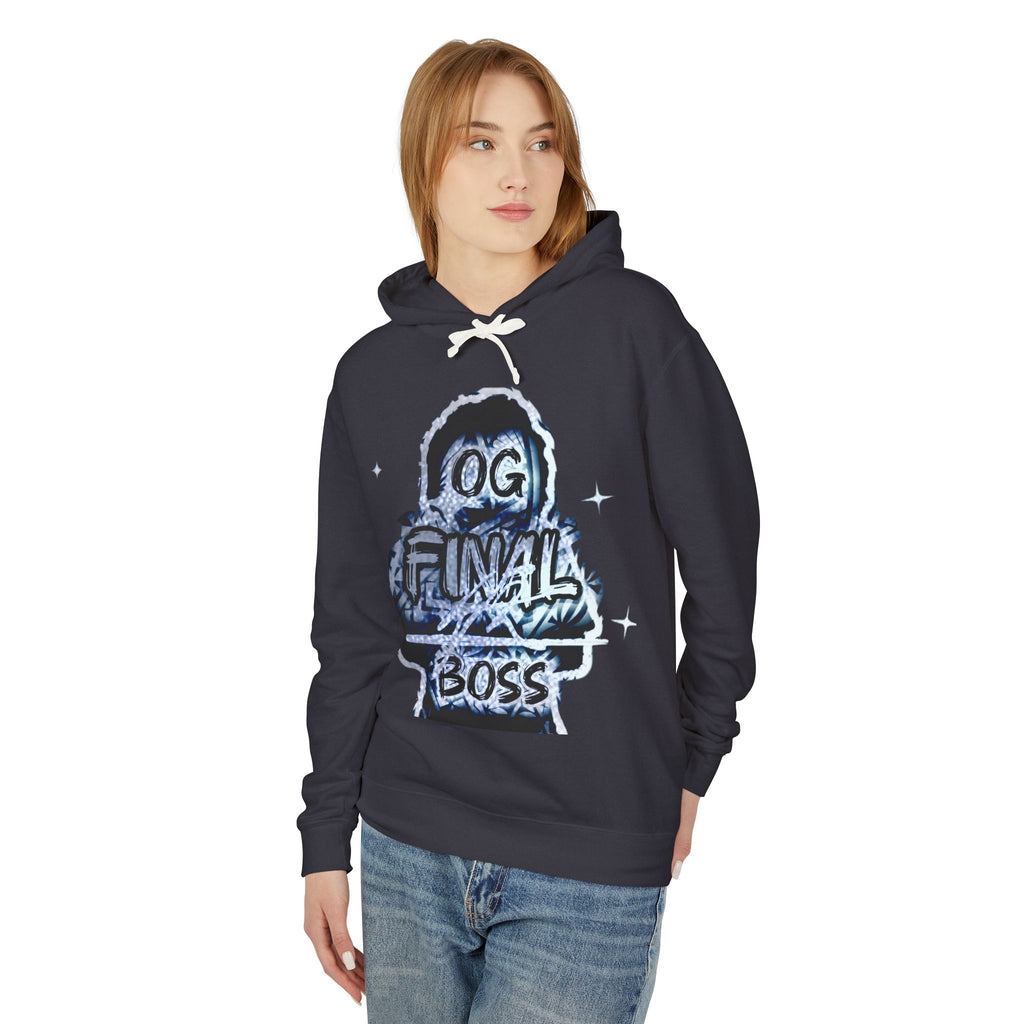 OG Final Boss Hoodie — Silver Graphic Pullover