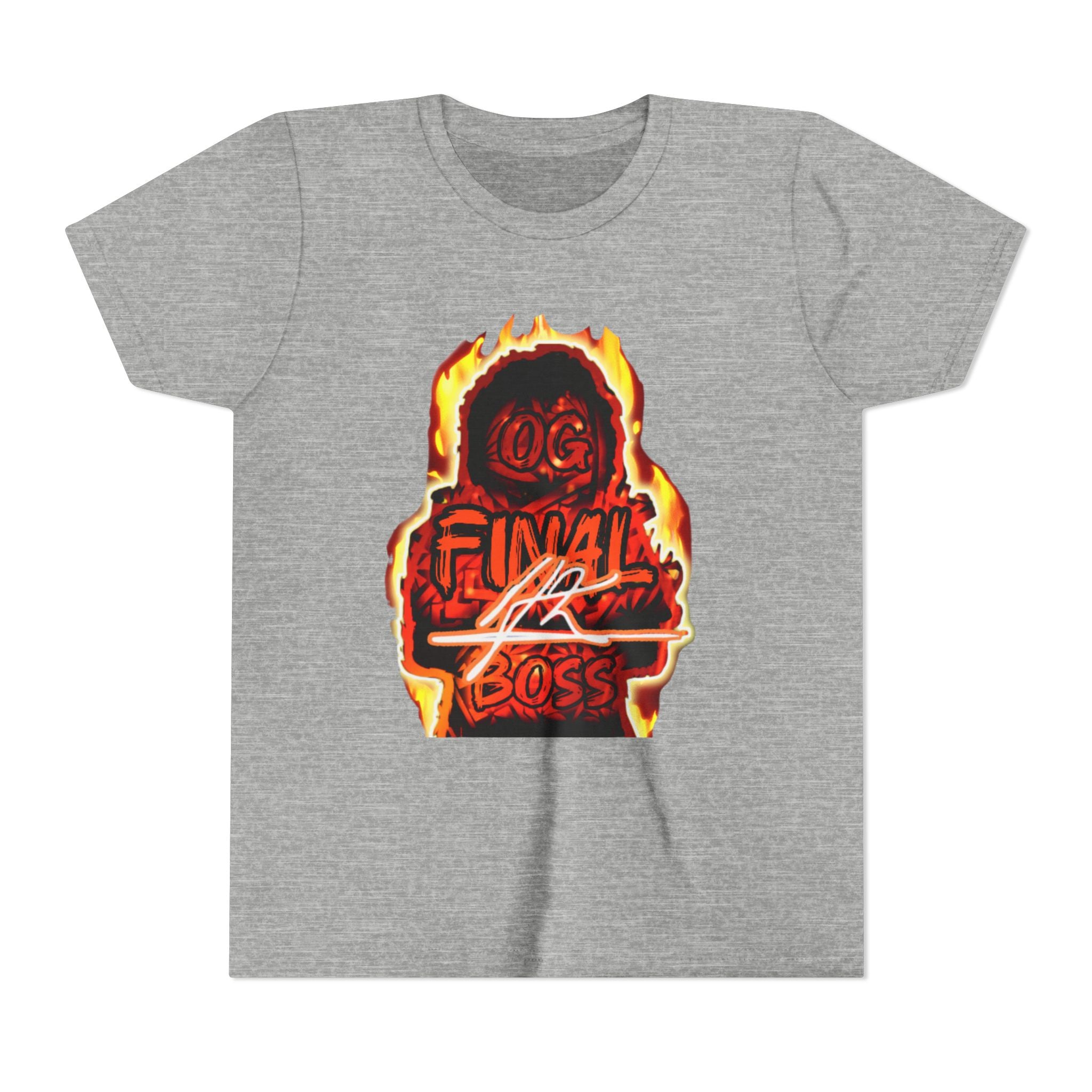 Youth Tee — "OG Final Boss" - Flame Orange - Graphic Shirt