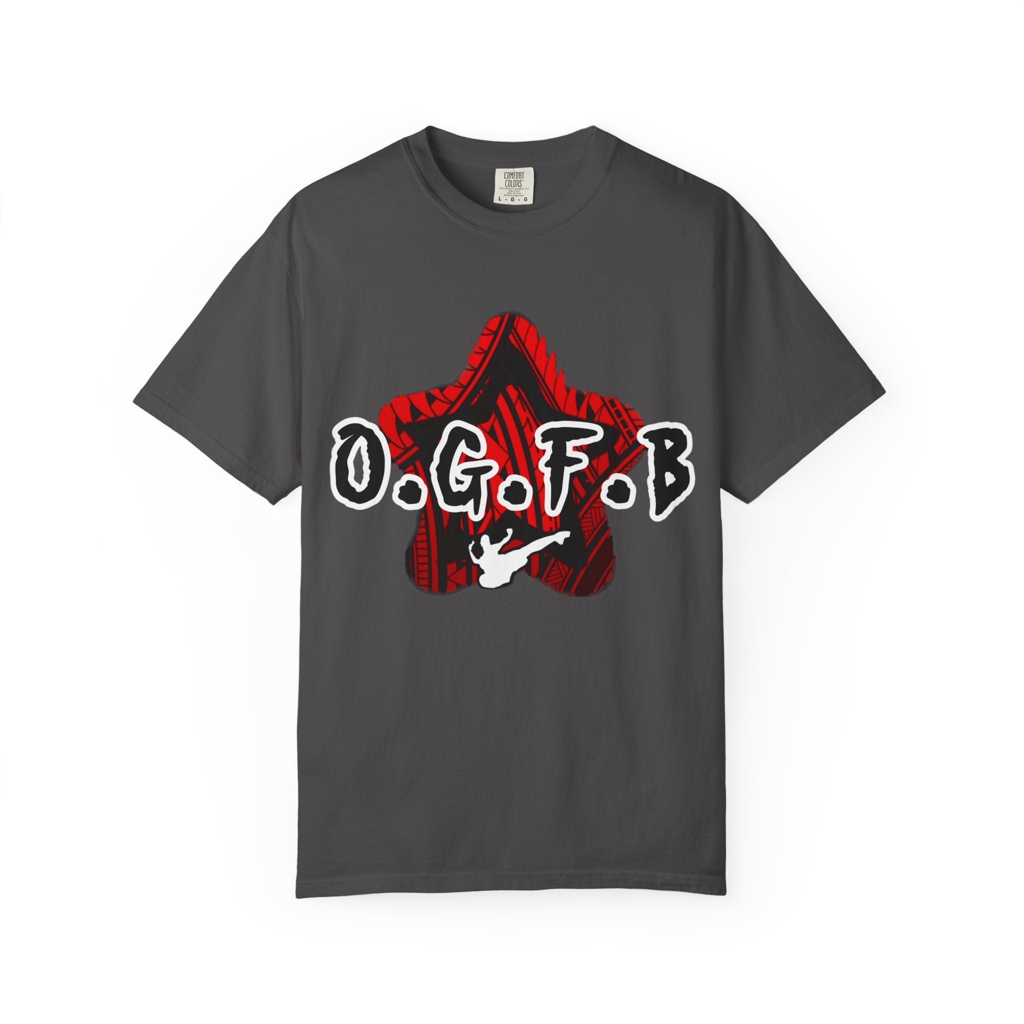 O.G.F.B - Halo Graphic - Red Streetwear Unisex Garment-Dyed T-shirt
