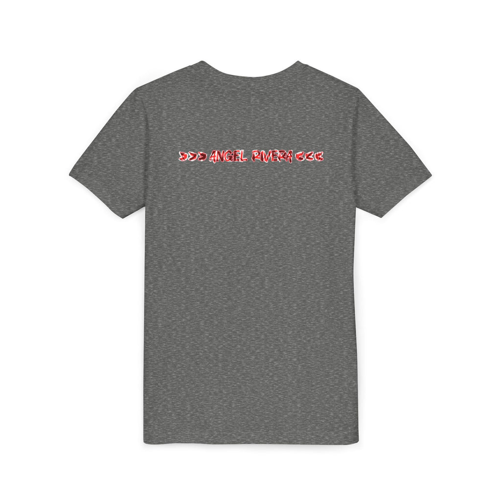 Youth Tee — “The Original Boss” Red Grunge Graphic (Angel Power)