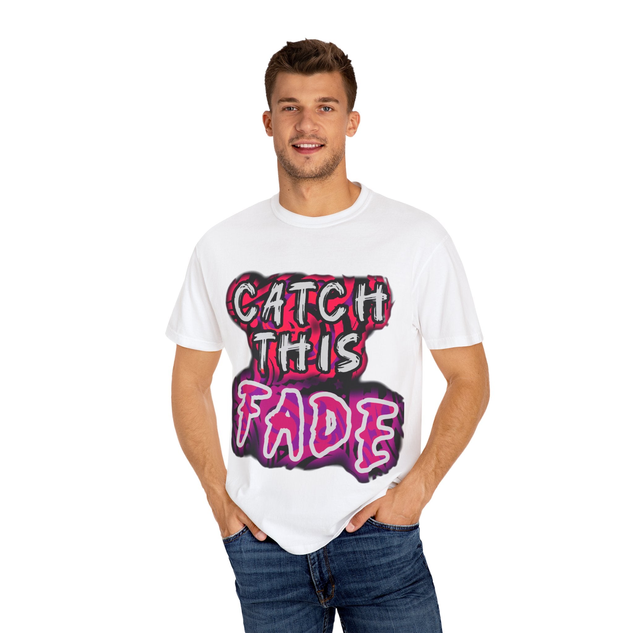 Catch This Fade Garment-Dyed T-Shirt, Unisex Retro Tee, Streetwear Gift, Music Lover Shirt, Trendy Graphic T-Shirt