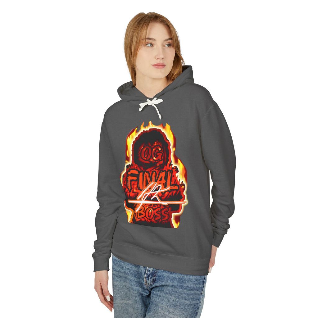 OG Final Boss Hoodie — Flame Orange - graphic Pullover