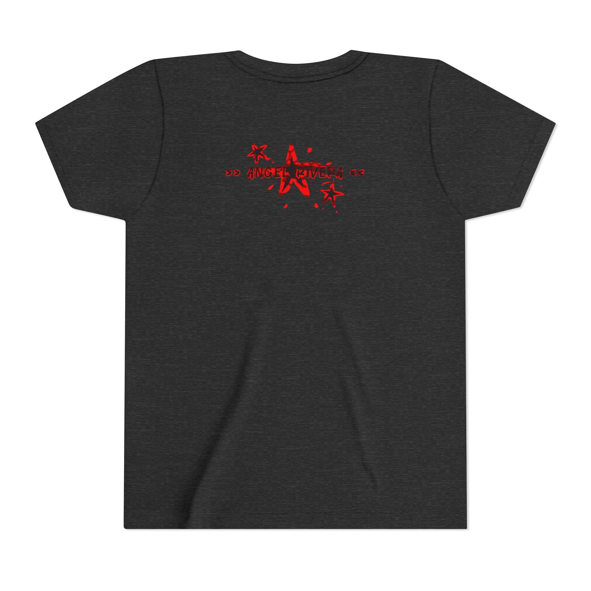 Youth Tee — "Never Lackin'" Graphic Tee (Red Distressed Stars)