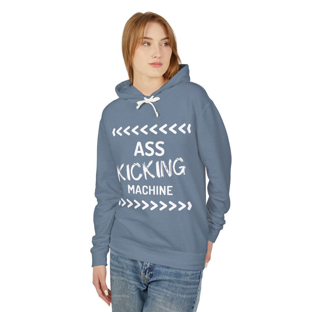 Hoodie — "Ass Kicking Machine" Lightweight Casual Pullover