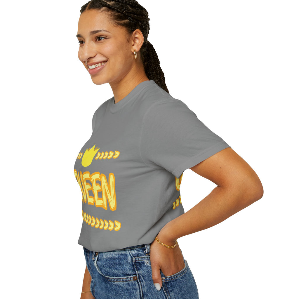 Queen Graphic T-Shirt — Yellow Crown Casual Tee