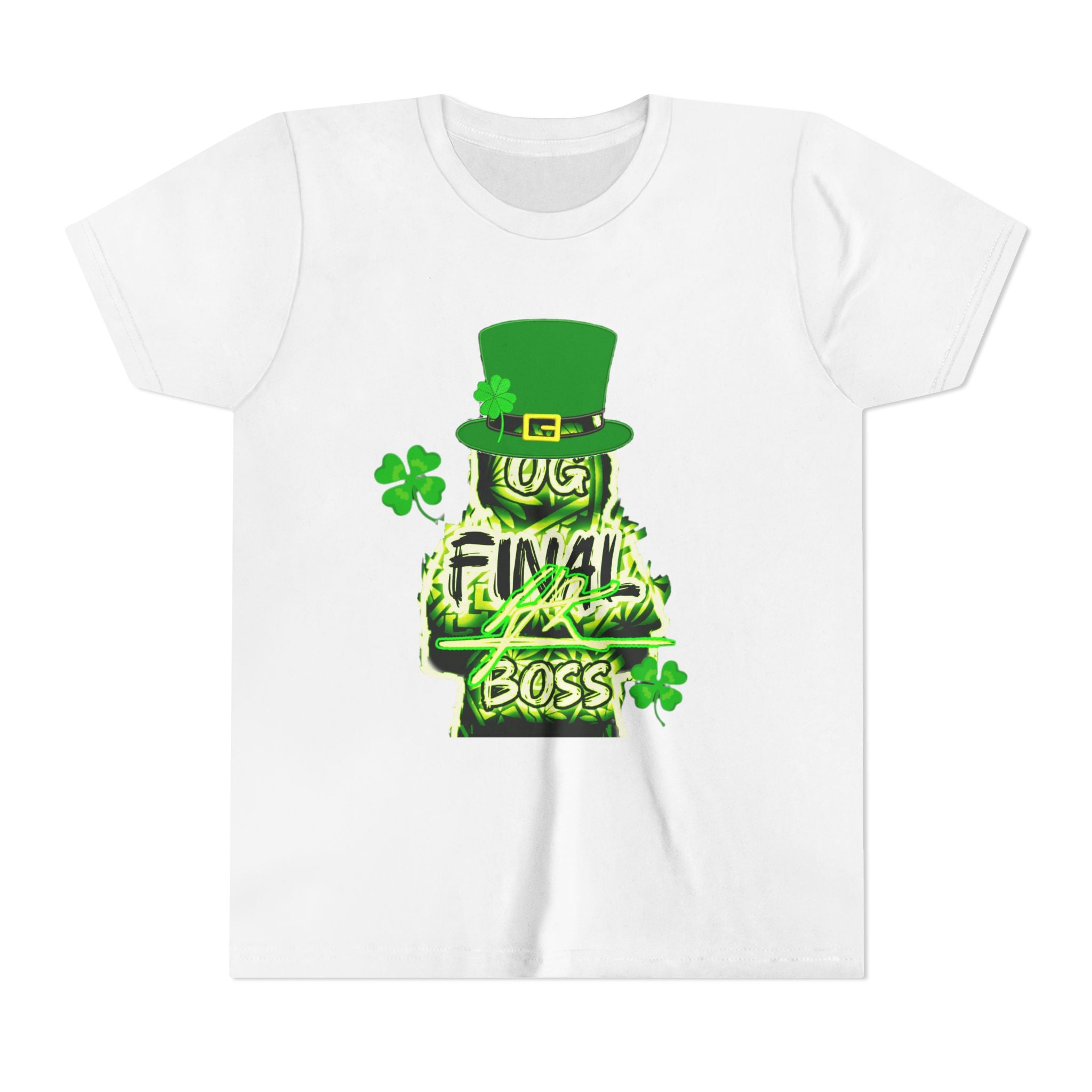 Youth Tee — "OG Final Boss" St. Patrick's Day Leprechaun Graphic