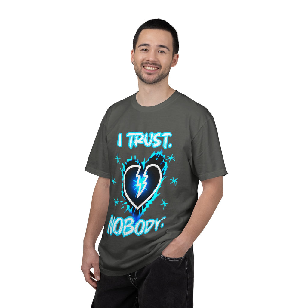 I Trust Nobody T-Shirt — Broken Heart Lightning Graphic Tee