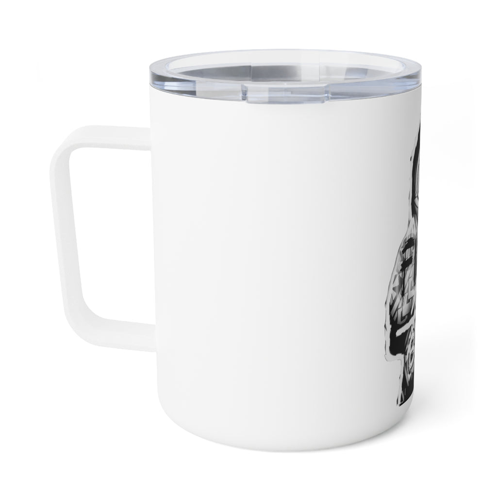 OG Final Boss Insulated Coffee Mug — 10oz White Hoodie Graphic Travel Mug