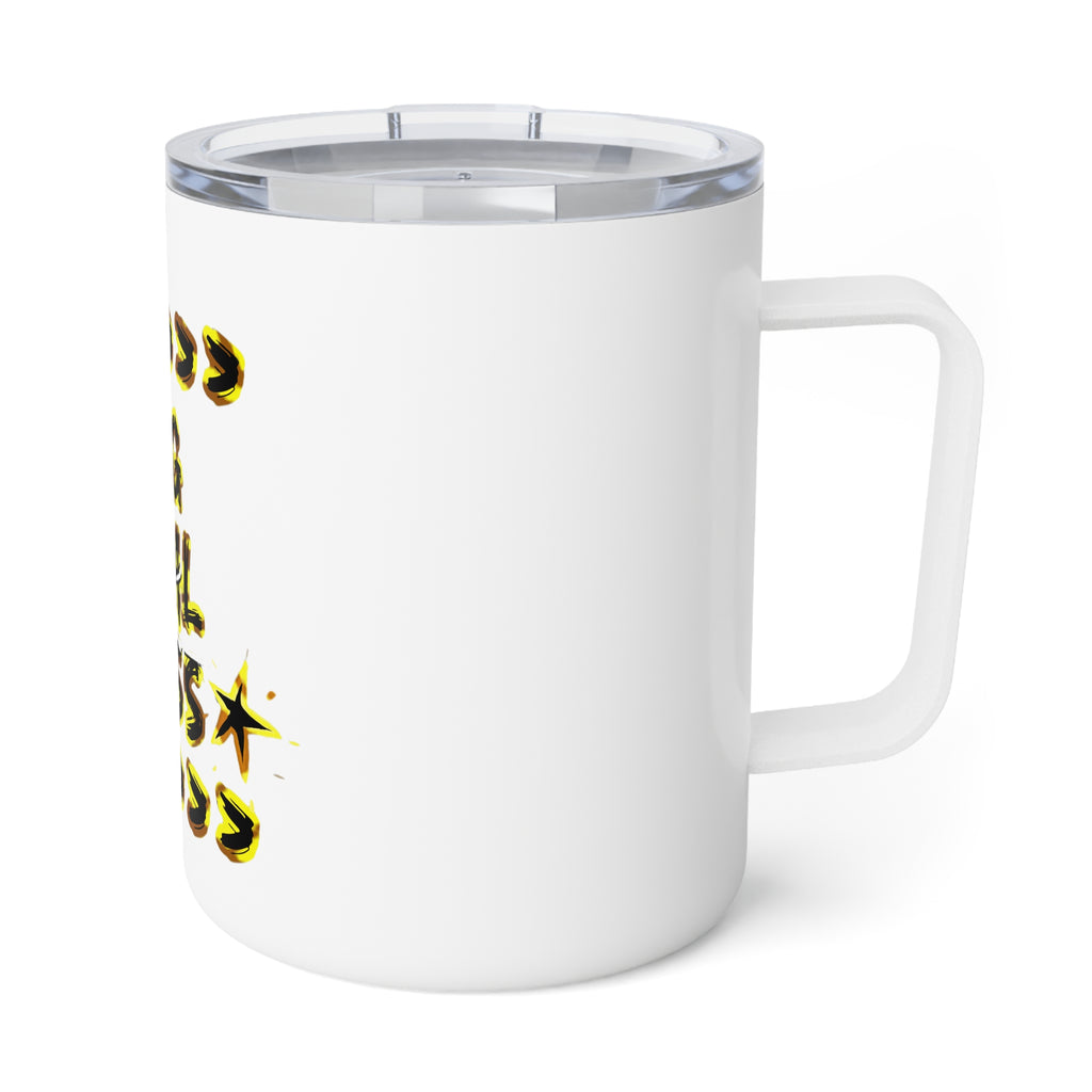 Insulated Coffee Mug — "OG Final Boss” Retro Star Gaming 10oz Travel Mug