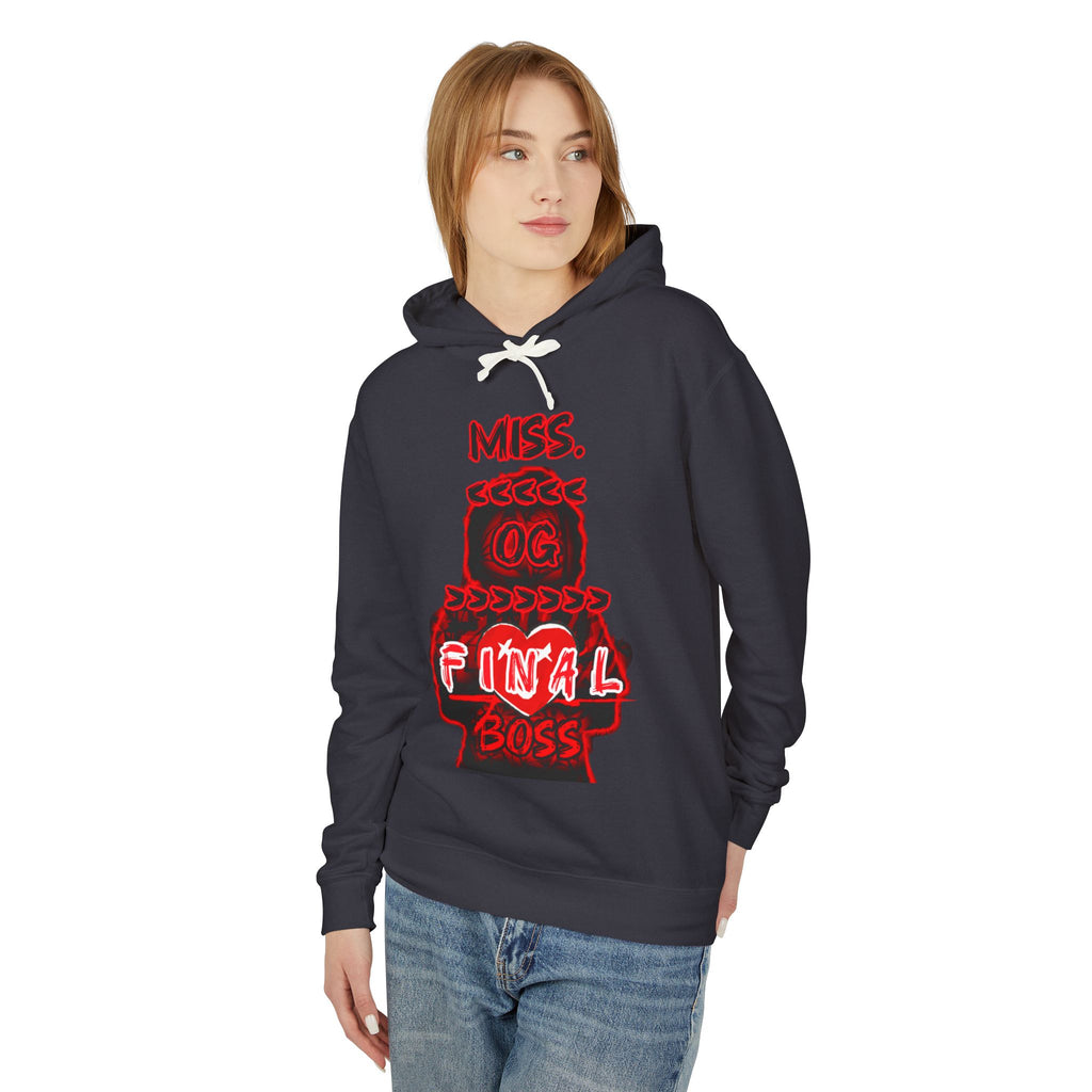 Miss OG Final Boss Hoodie – Retro Red Graphic Hooded Sweatshirt