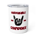Unbreakable Confidence 10oz Insulated Coffee Mug — Motivational Rock Hand Sign Design