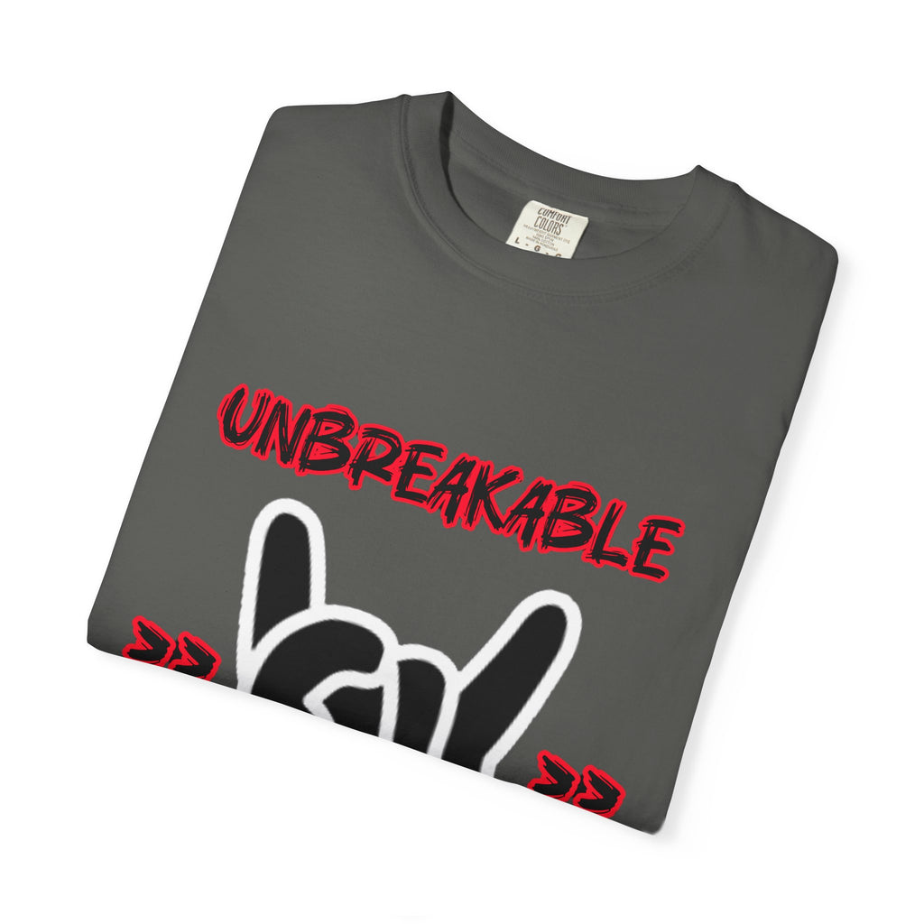 Unbreakable Confidence T-Shirt — Rock Hand Sign Graphic Tee