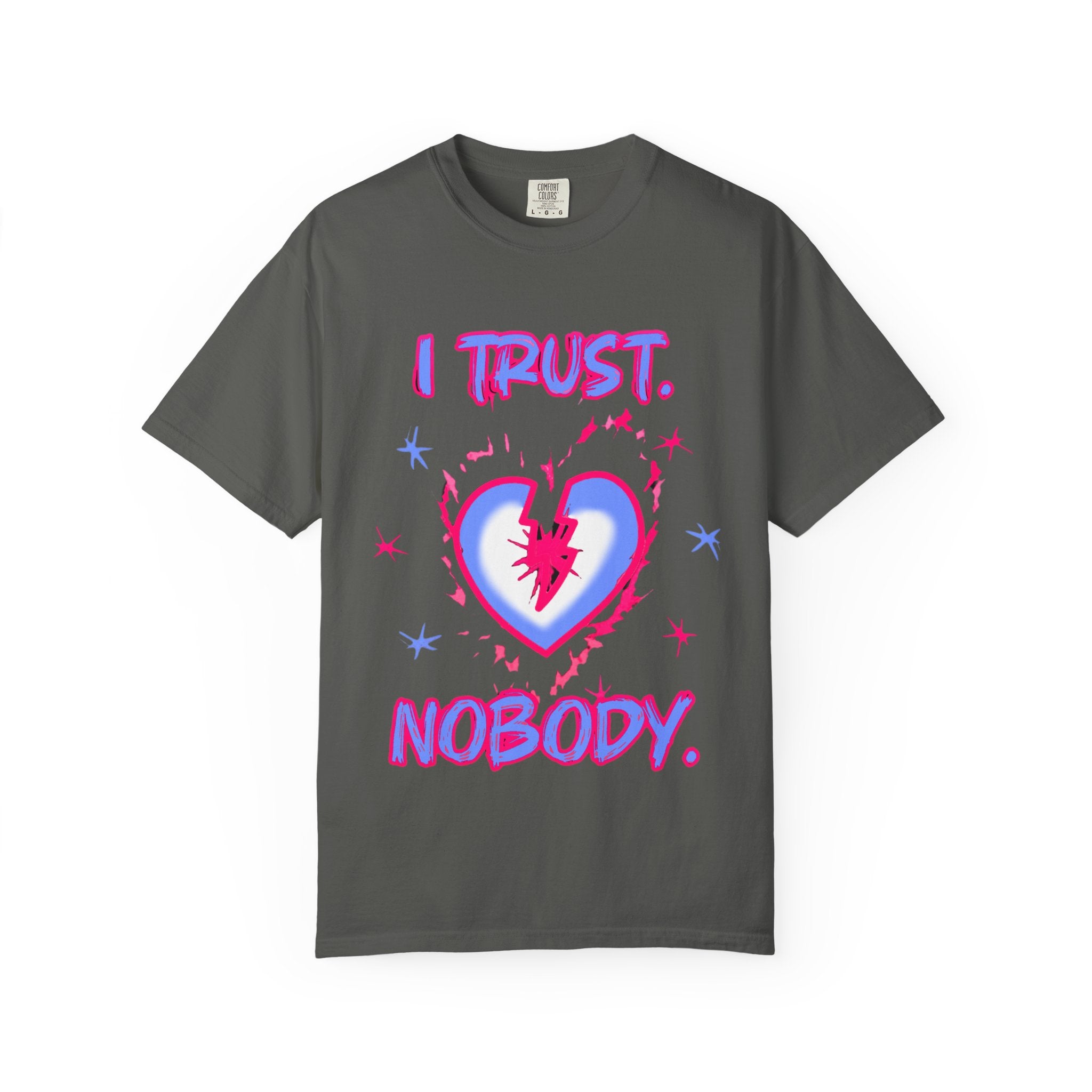 I Trust Nobody Heart Graphic T-Shirt