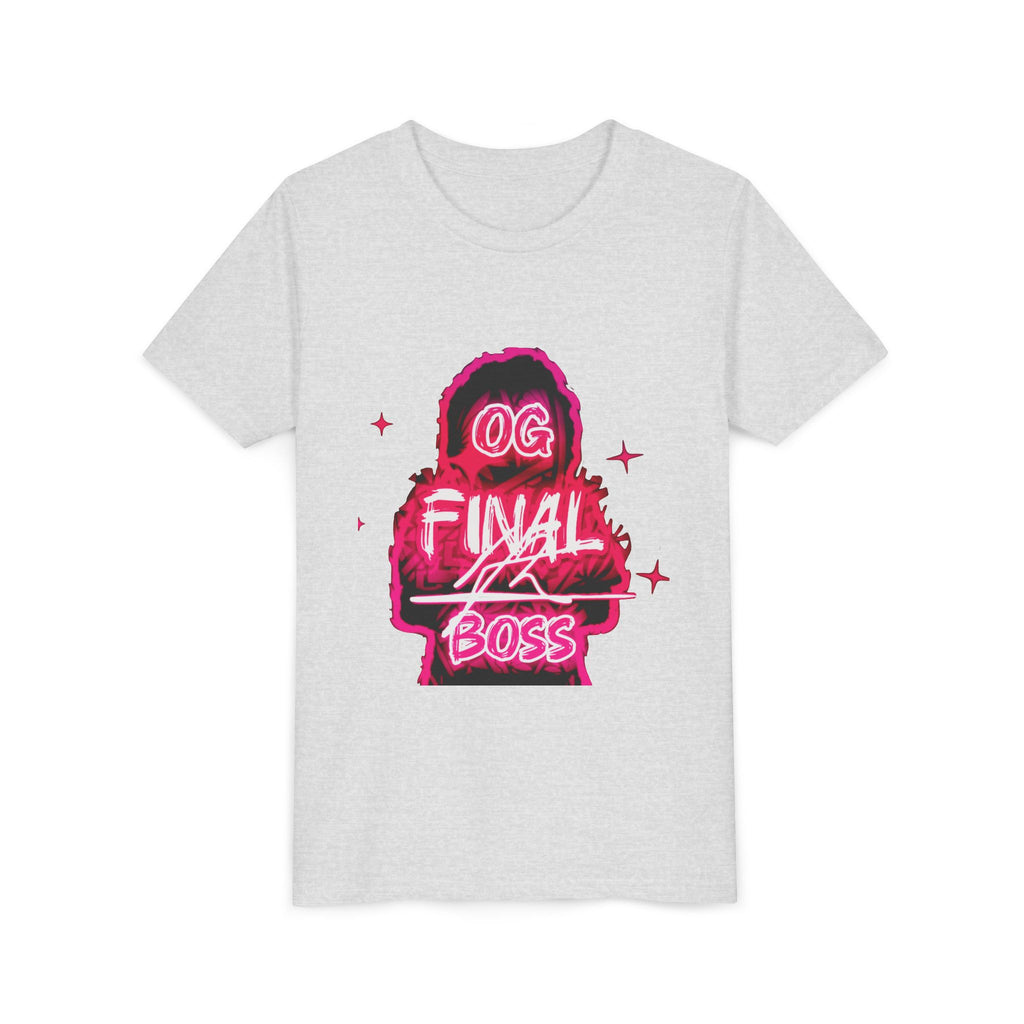 Youth Tee — "OG Final Boss" - Raspberry Pink - Graphic Shirt