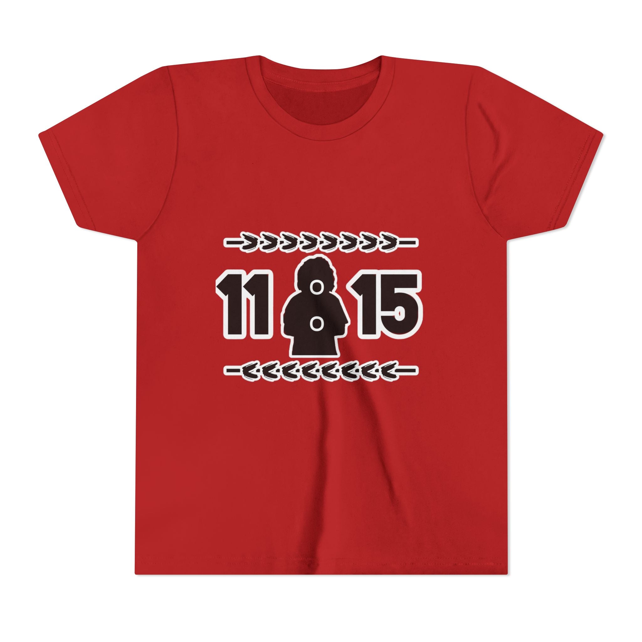 Youth Tee — '11:15' Black Silhouette Date Graphic Kids Shirt