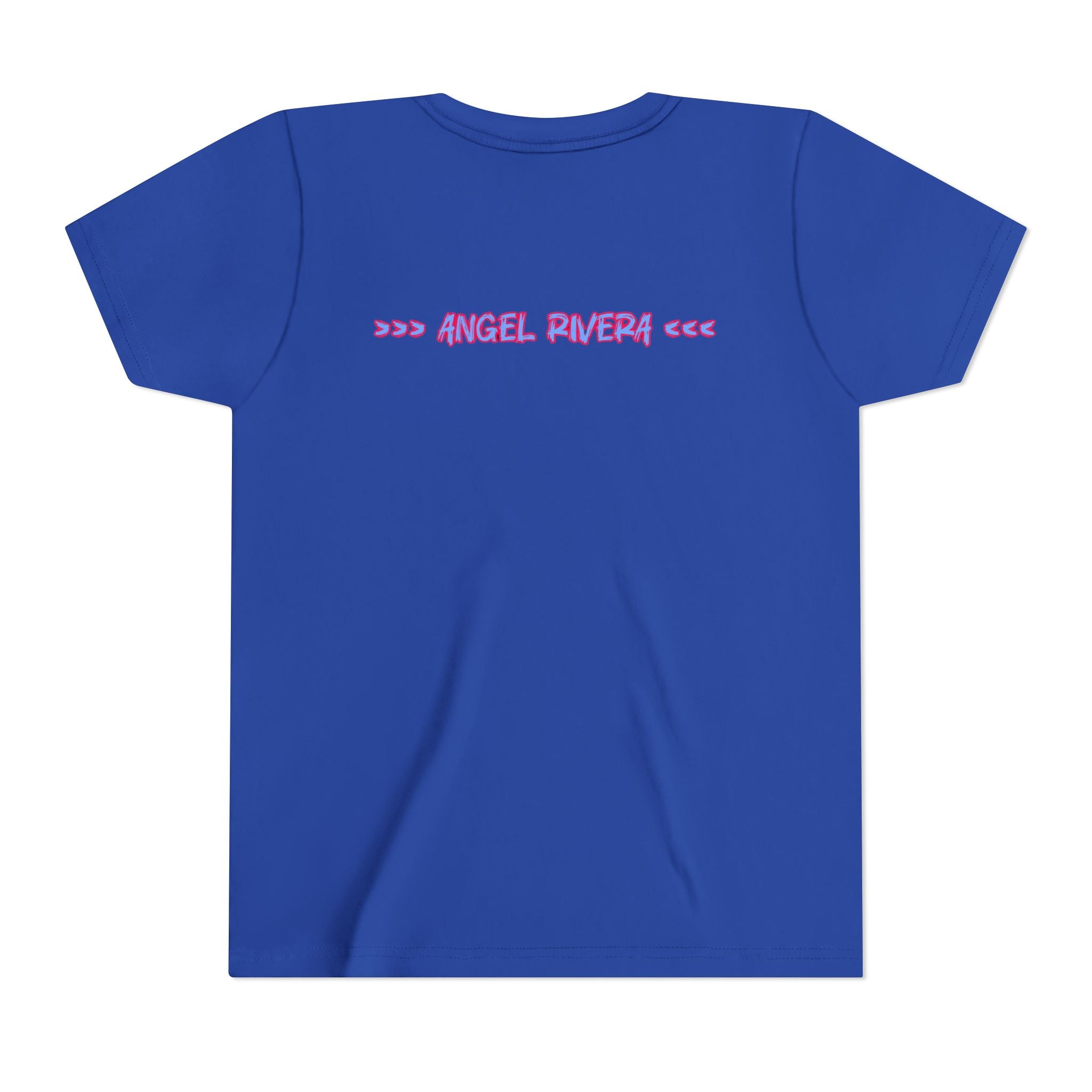 Youth Tee - 'I Trust Nobody' Neon Pink and Blue Broken Heart Graphic