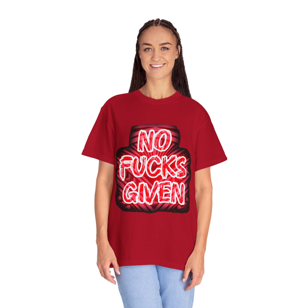 Graphic T-Shirt — "No Fucks Given" Neon Style Tee