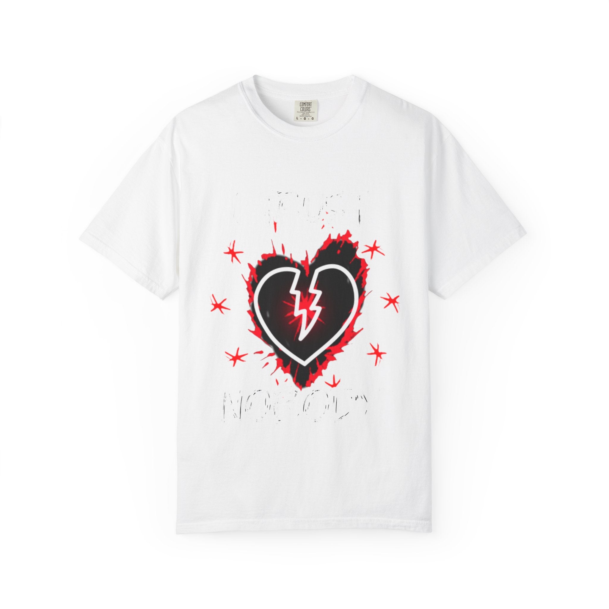 Broken Heart Graphic T-Shirt — Lightning Bolt Punk Tee