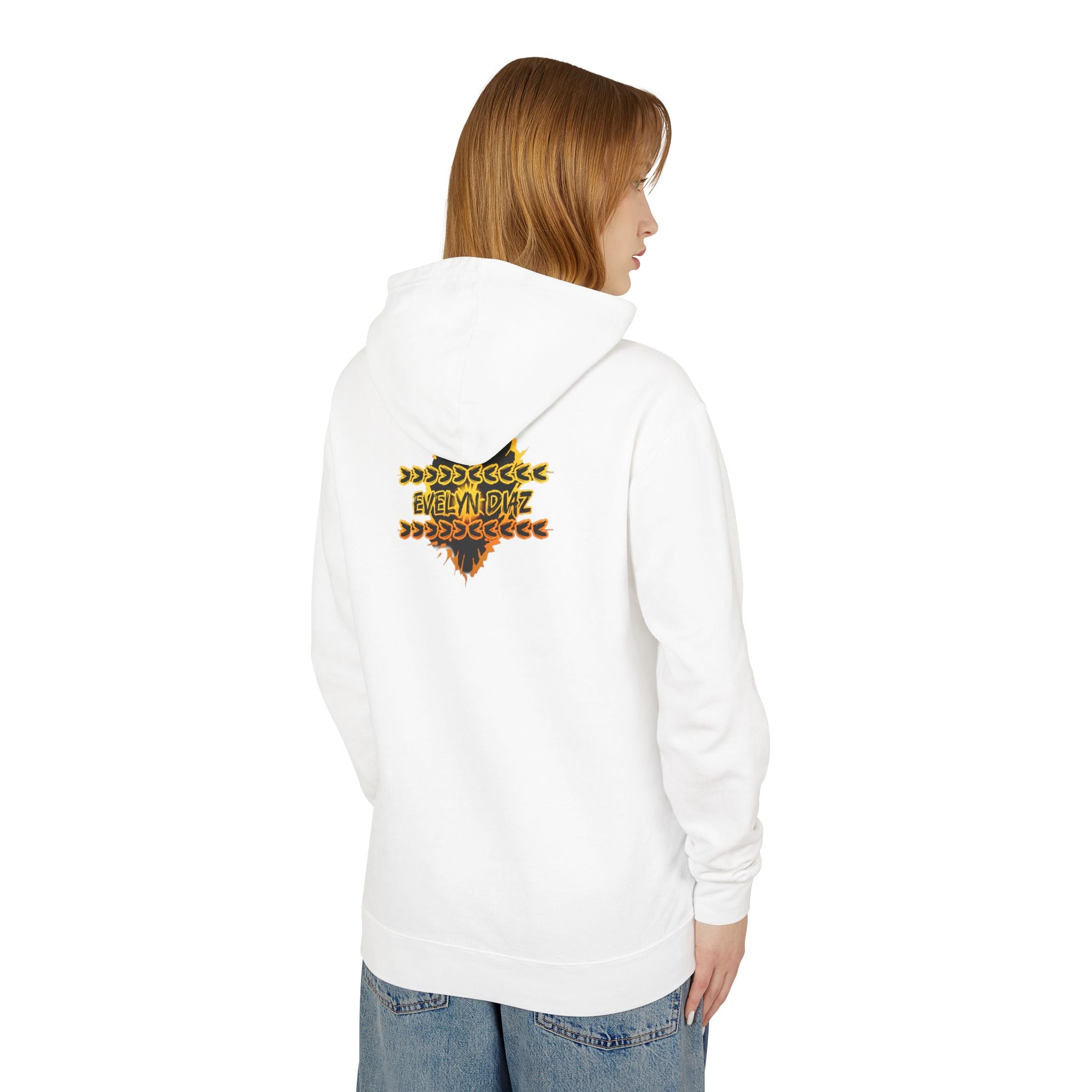 Badass Flame Graphic Hoodie — Bold Retro Fire Text Lightweight Hooded Sweatshirt