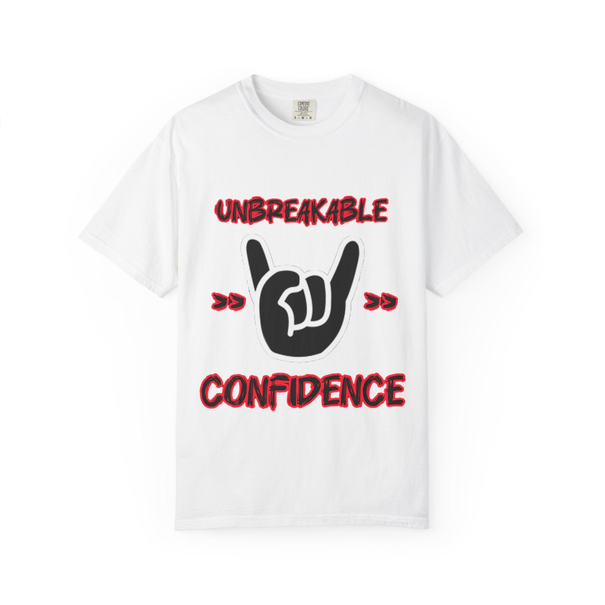 Unbreakable Confidence T-Shirt — Rock Hand Sign Graphic Tee