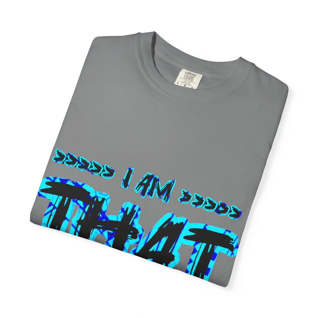 I AM THAT Cold - Streetwear - Neon Blue Graphic T-Shirt