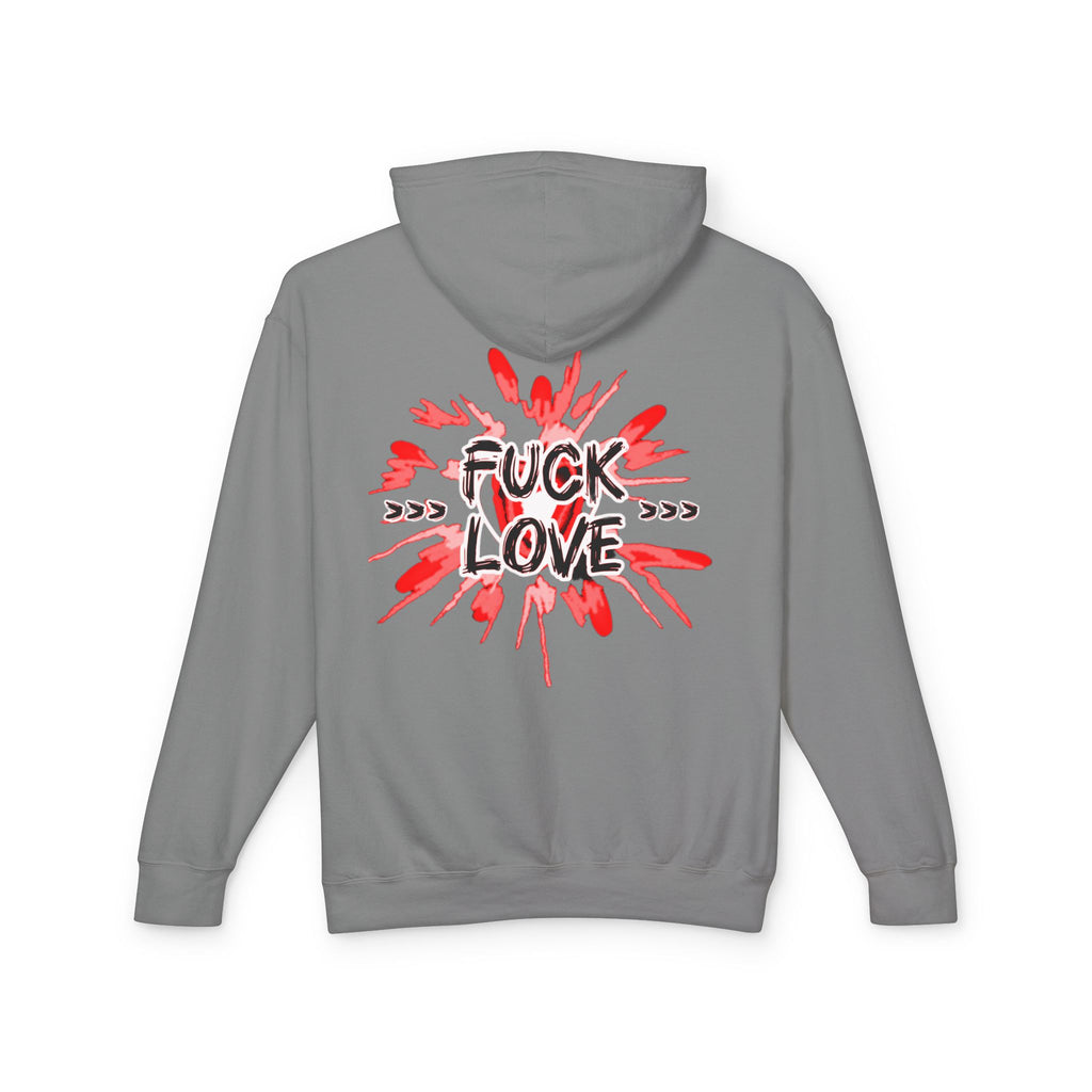 Fuck Love Hoodie — Edgy Anti-Valentine Graphic Hooded Sweatshirt