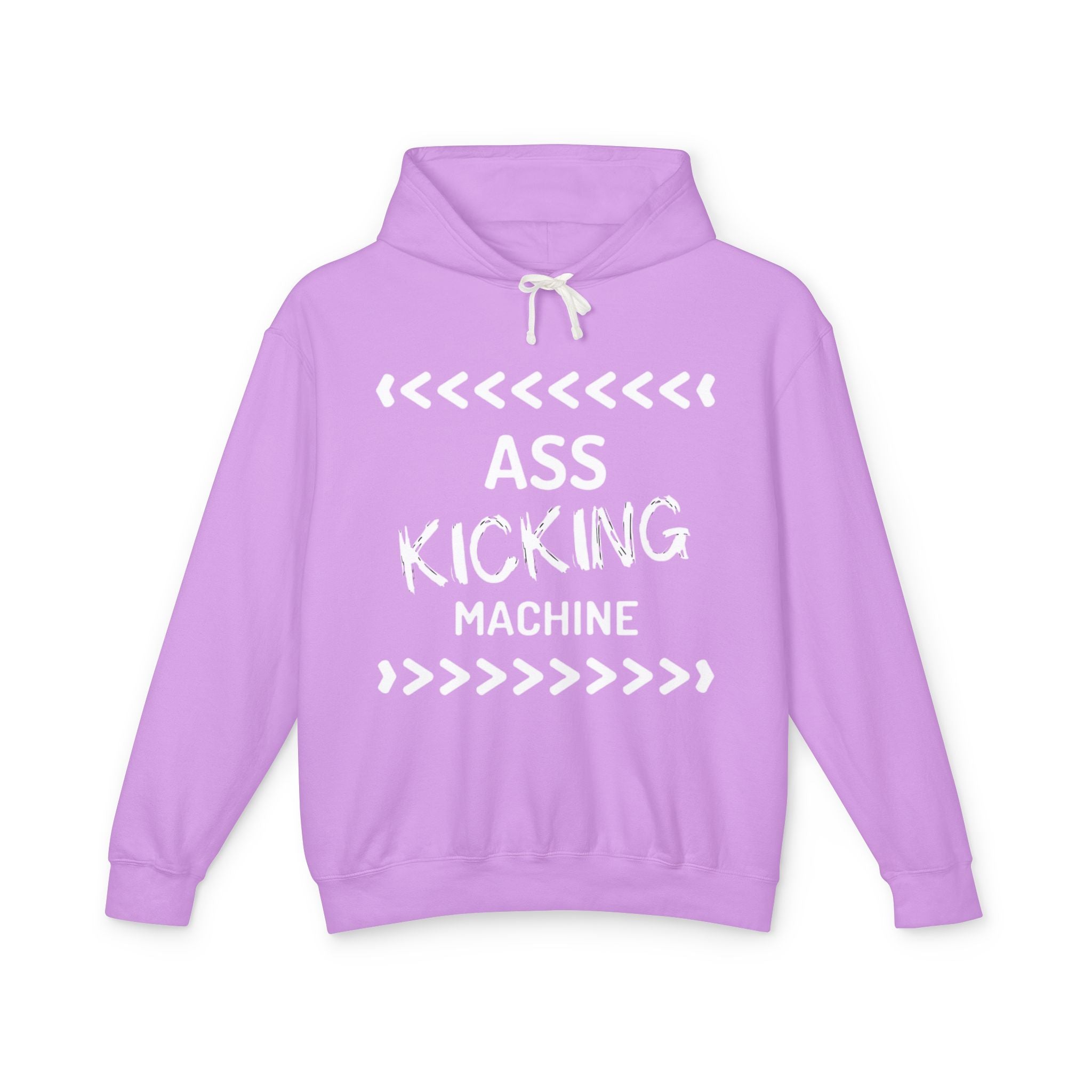 Hoodie — "Ass Kicking Machine" Lightweight Casual Pullover