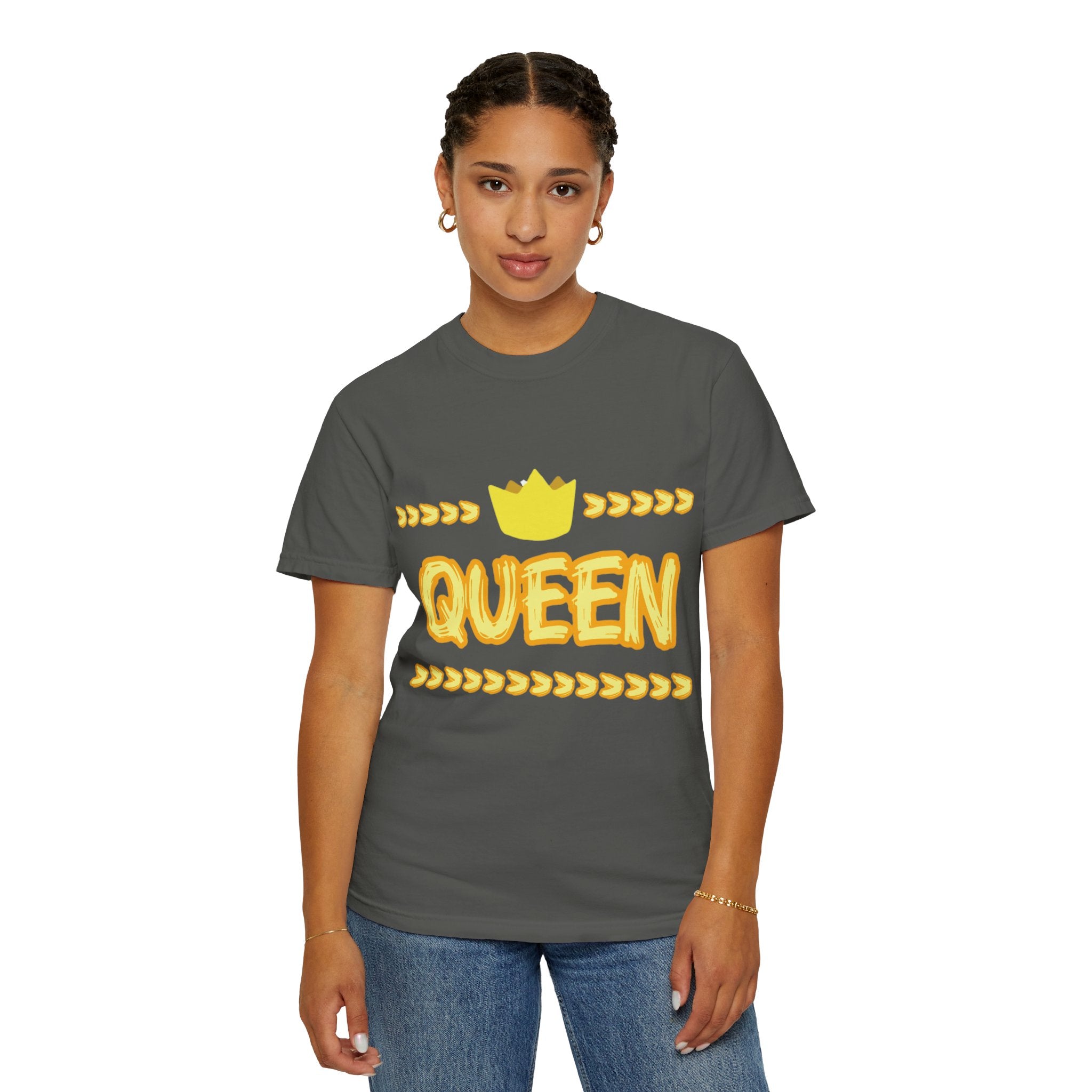 Queen Graphic T-Shirt — Yellow Crown Casual Tee