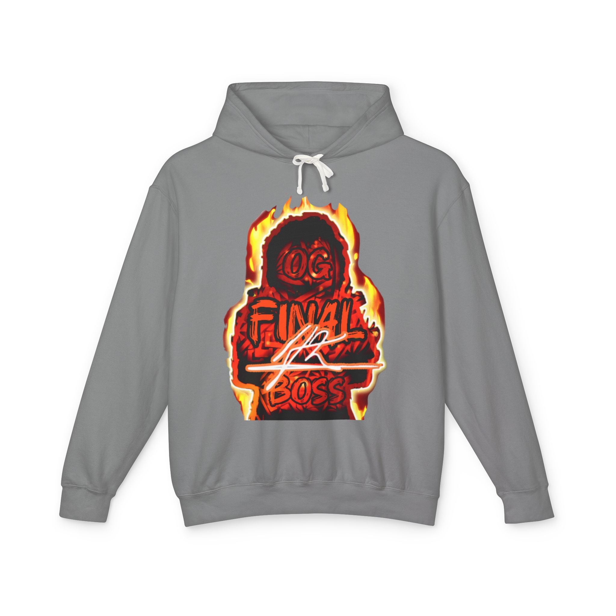 OG Final Boss Hoodie — Flame Orange - graphic Pullover