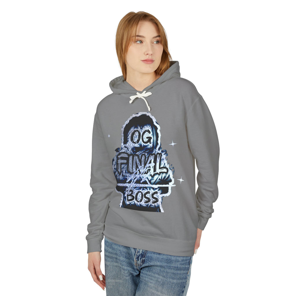OG Final Boss Hoodie — Silver Graphic Pullover