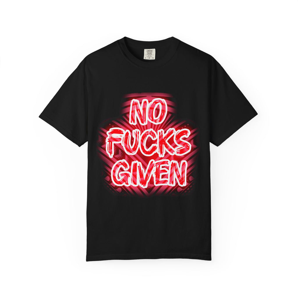 Graphic T-Shirt — "No Fucks Given" Neon Style Tee