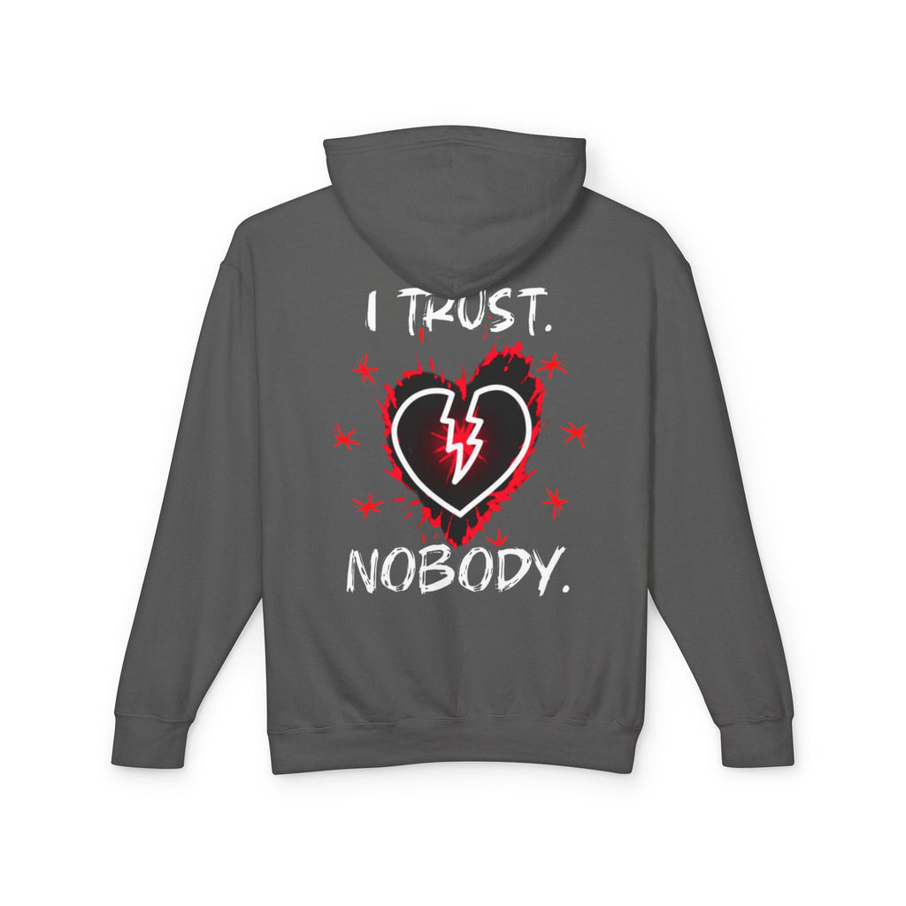 Unisex Lightweight Hooded - Broken Heart Graphic - Sweatshirt