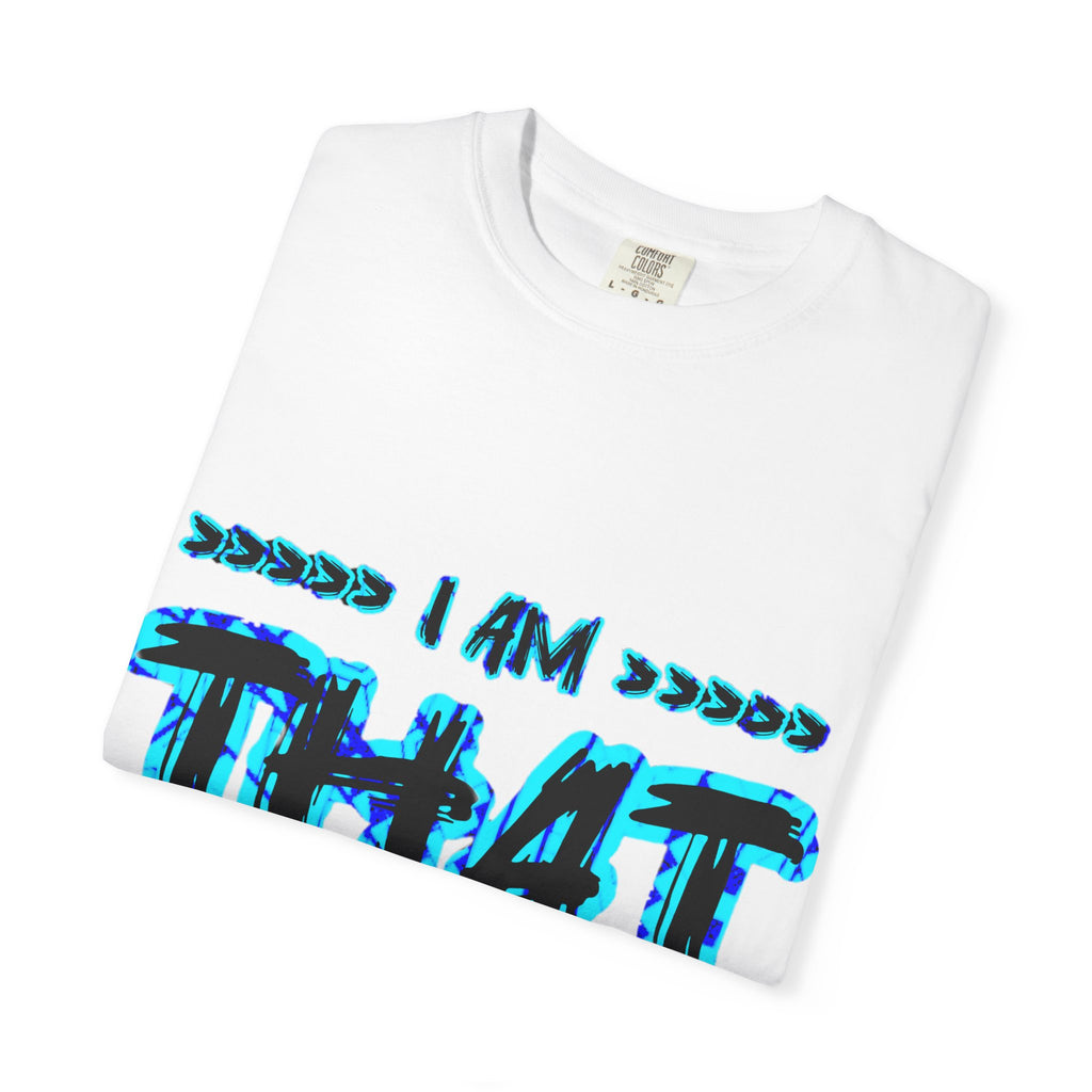 I AM THAT Cold - Streetwear - Neon Blue Graphic T-Shirt