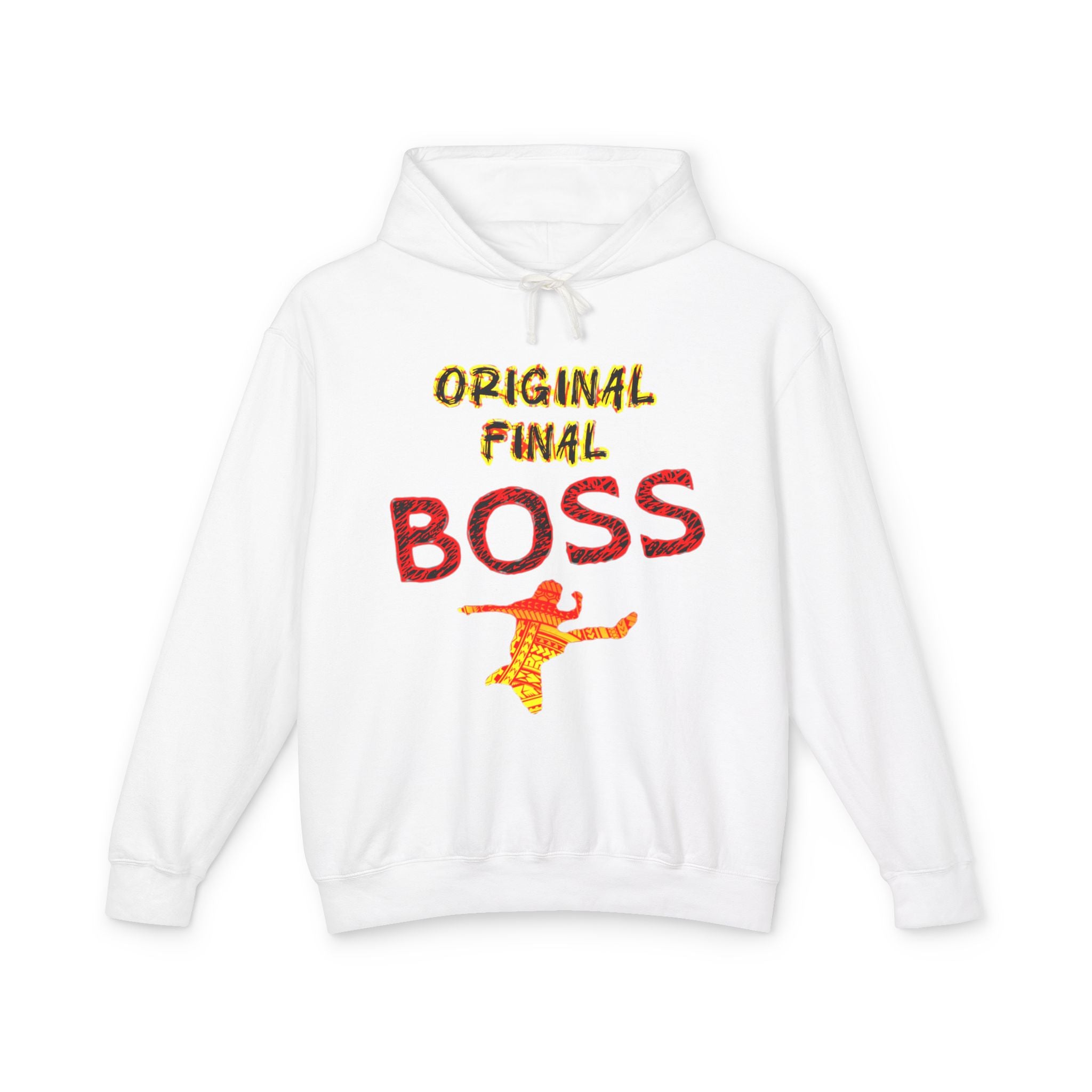 Original Final Boss Hoodie — Retro Orange Graphic Pullover