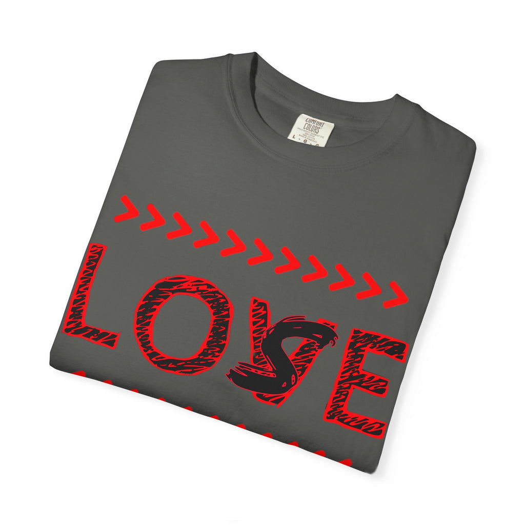 Love/Lose Graphic T-Shirt — Red Heartbeat Design (Angel Rivera)