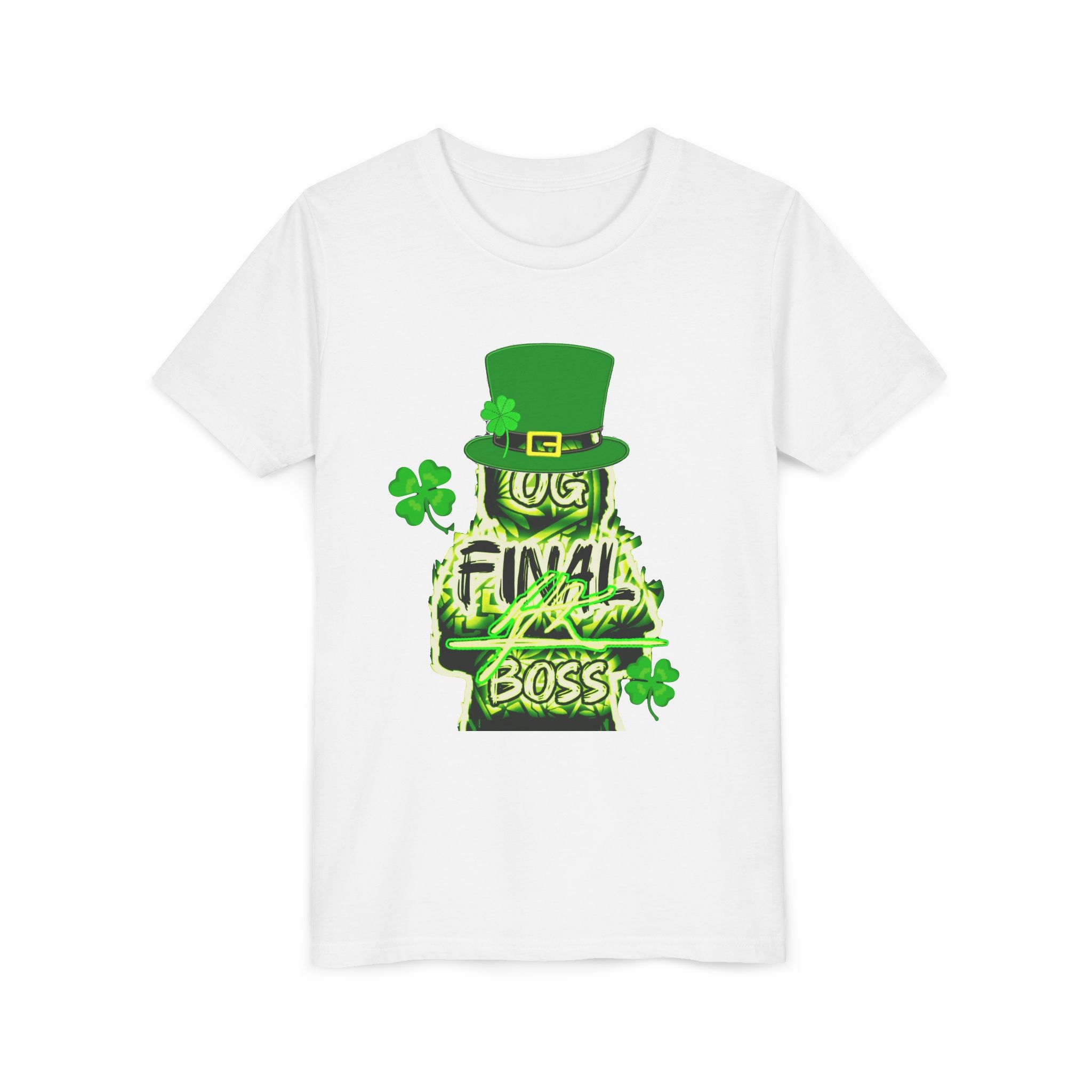 Youth Tee — "OG Final Boss" St. Patrick's Day Leprechaun Graphic