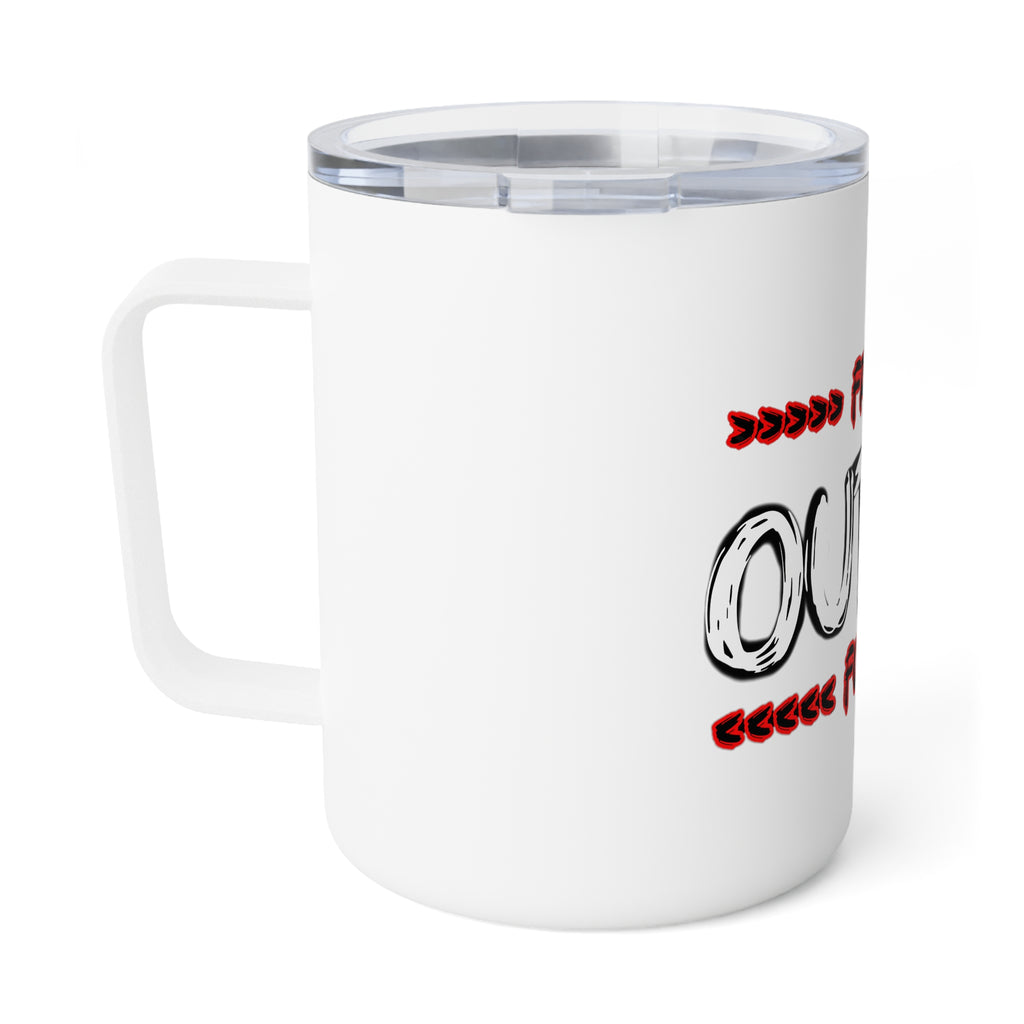 Insulated Coffee Mug – "Fresh Out of Fucks" Funny Travel Tumbler, 10oz