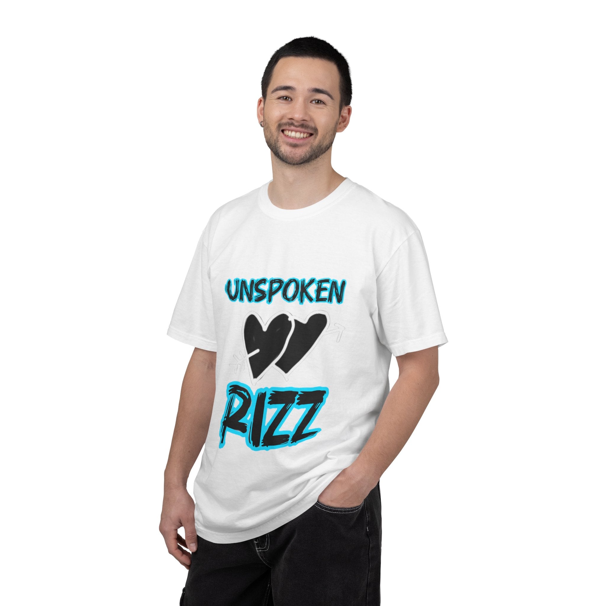 Unspoken Rizz Graphic T‑Shirt — 'Unspoken' Heart Front & 'Angel Rivera' Back