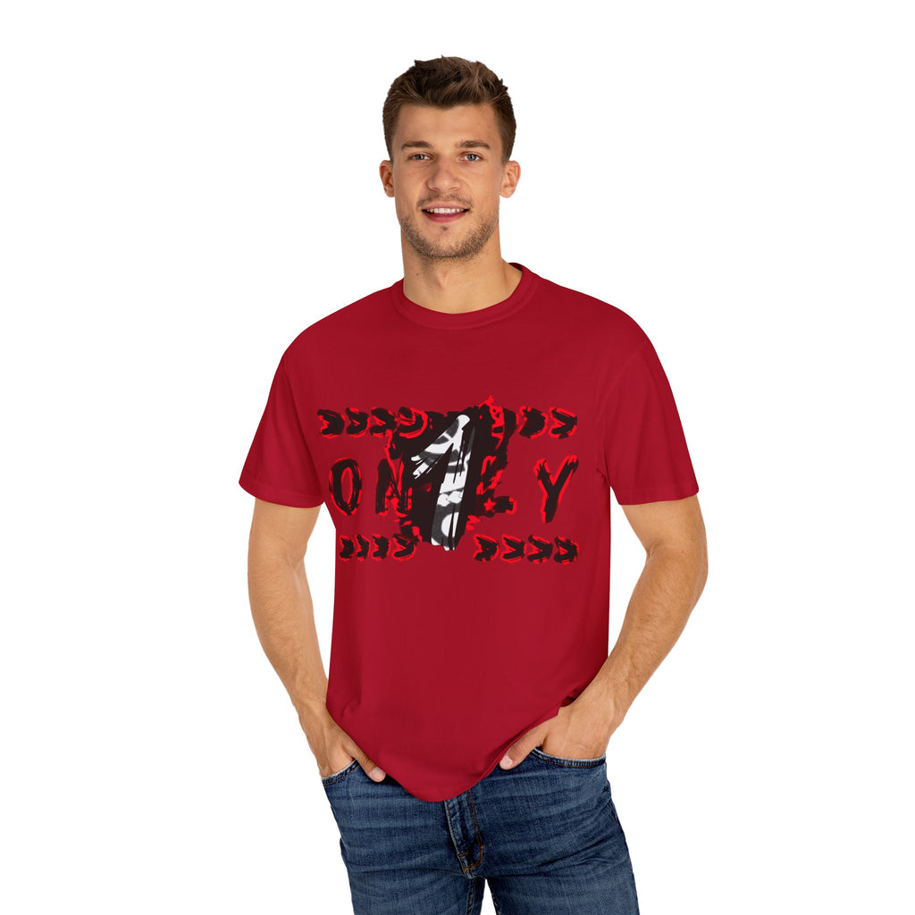 Only 1 Graphic Tee — Retro Red & Black Skate Shirt