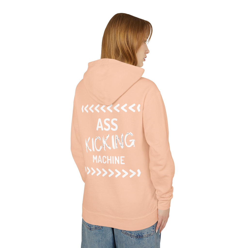 Hoodie — "Ass Kicking Machine" Lightweight Casual Pullover