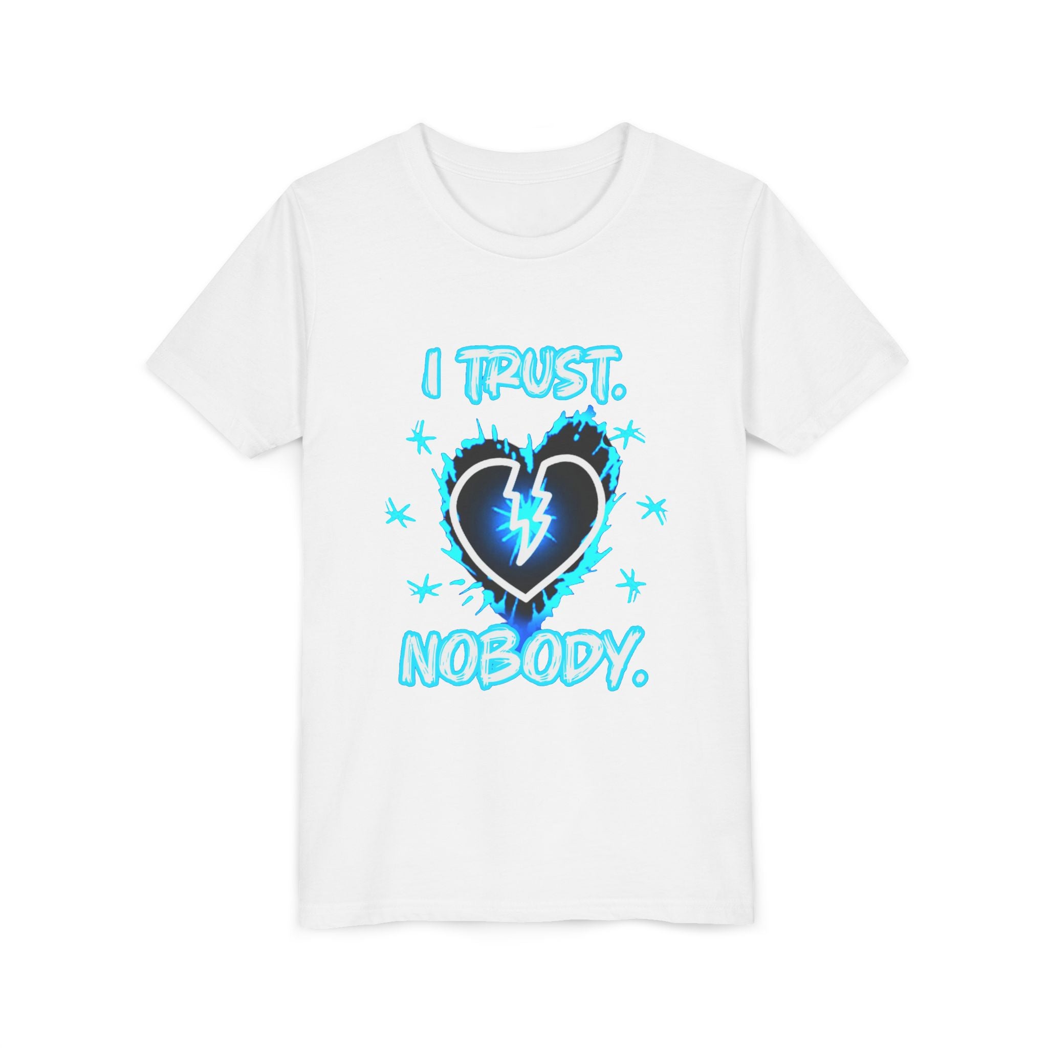 Youth Tee — "I Trust Nobody" Broken Heart Graphic Shirt