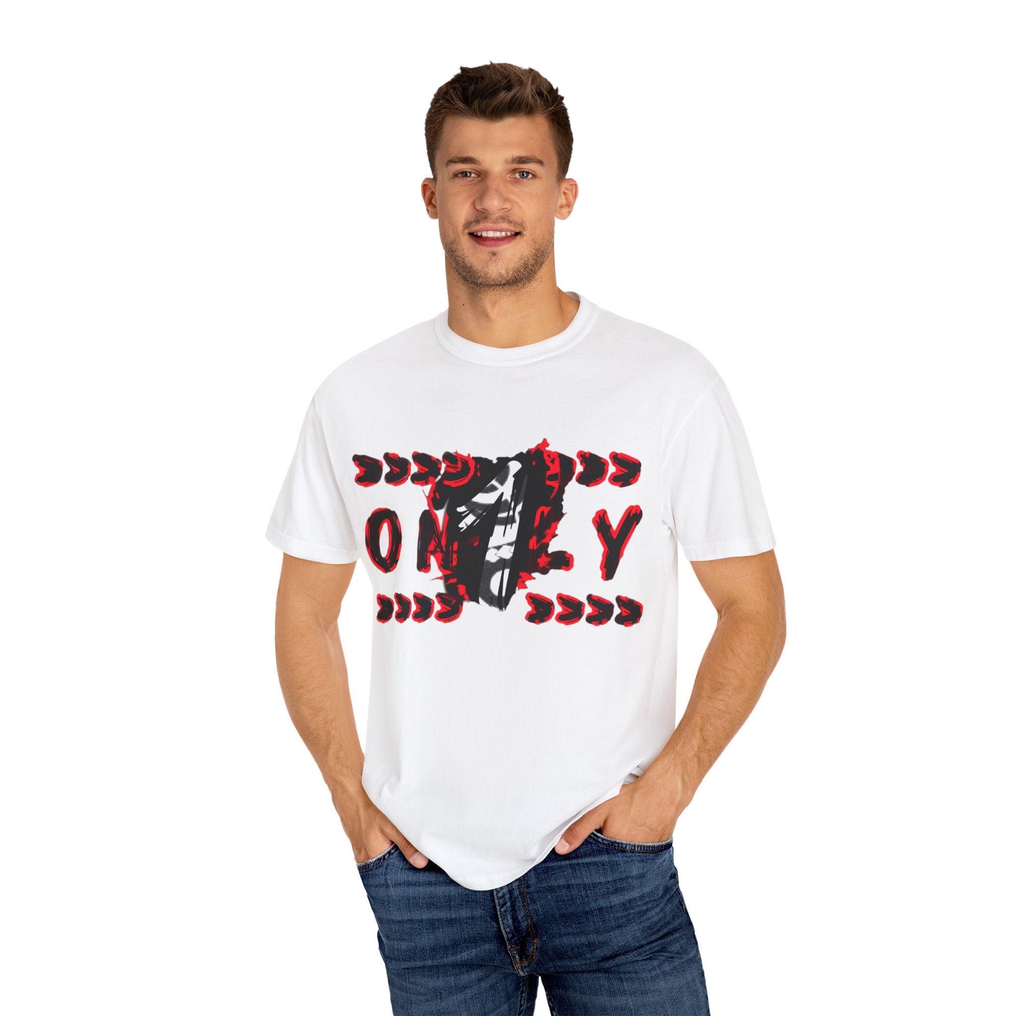 Only 1 Graphic Tee — Retro Red & Black Skate Shirt