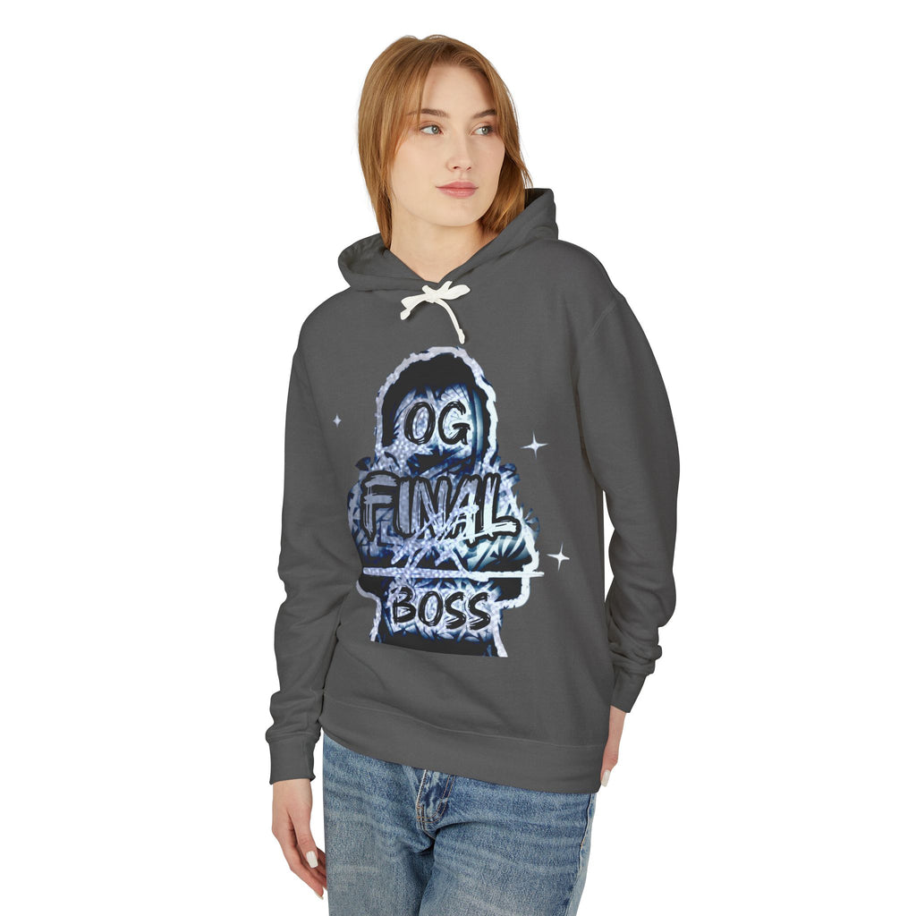 OG Final Boss Hoodie — Silver Graphic Pullover