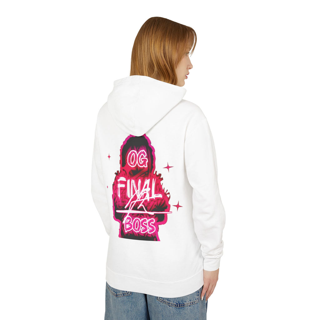 OG Final Boss Hoodie — Raspberry Pink graphic Pullover