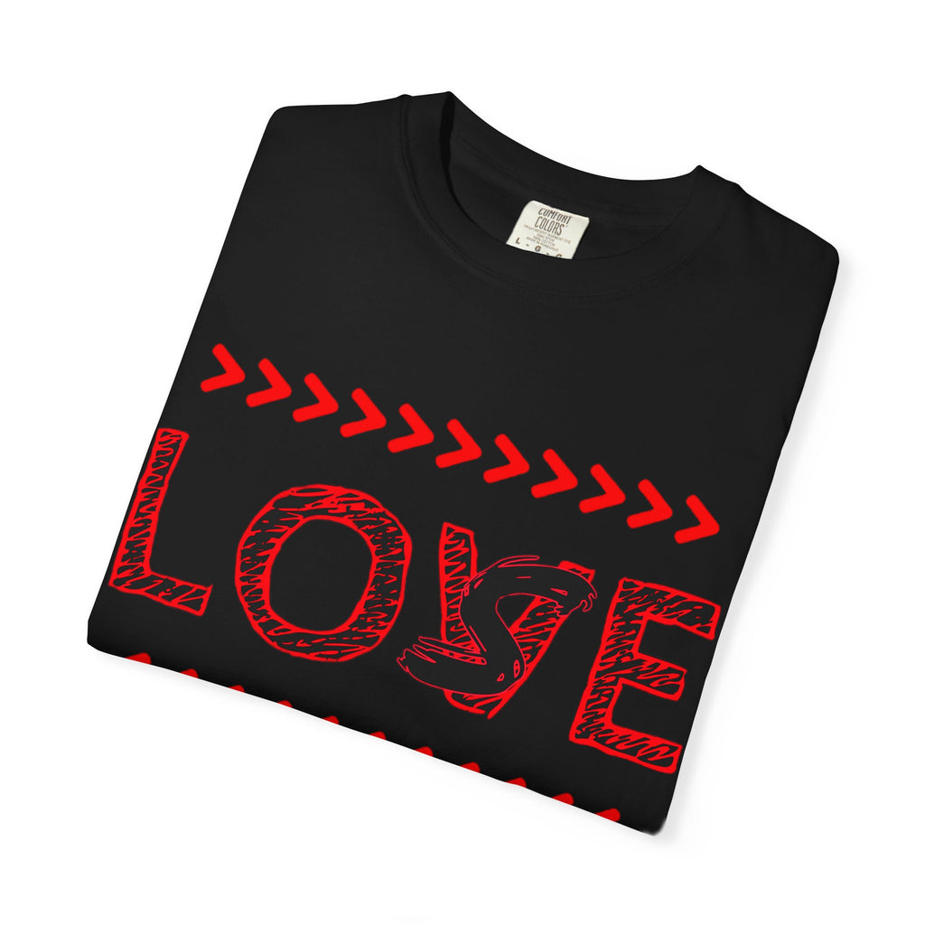 Love/Lose Graphic T-Shirt — Red Heartbeat Design (Angel Rivera)